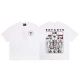 American trendy high street ERD 'Melancholic Rich Kid' retro print short-sleeve summer loose casual trendy couple's T-shirt for men
