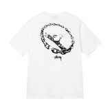 6STU New T-Shirt for Men and Women, Short Sleeve T-Shirt with Cow Print, Loose Fit, 230g, Summer Tee