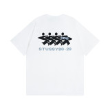 Original brand spring/summer new trendy brand STU classic cruiser print letter unisex short-sleeve shirt available for dropshipping
