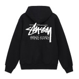 Cross-border trendy brand city exclusive zip-up hooded sweatshirt, autumn and winter loose-fit hoodie for men and women, jacket STU West