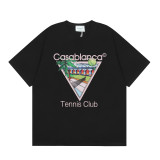 Cross-border summer new trendy Casablanca short-sleeve letter logo printed unisex T-shirt