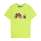 Wholesale cross-border European and American trendy brand Palm Angels decapitated bear print short-sleeve t-shirts for men and women, couples' high street half-sleeve shirts