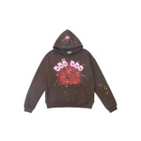 25ss cross-border foreign trade Sp555der American-style trendy brand foam letter full rhinestone hoodie sweatshirt and pants for men and women
