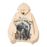 Godspeed Cross-Border 25ss Fall/Winter New Direct Print Washed Vintage Pure Cotton Hip-Hop American Style Hoodie Sweatshirt