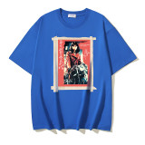 25ss high-quality OFF OW trendy high street arrow print summer short-sleeve casual loose T-shirt for men and women couples