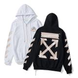 European and American trendy brand autumn and winter OFF zipper cardigan arrow sweatshirt high street loose casual unisex hoodie
