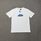 ADWYSD Full Series Sun Scroll Letter Print Casual Loose High Street Couple Short Sleeve T-Shirt for Men and Women, Foreign Trade