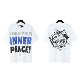 25ss Cross-Border Foreign Trade Hellstar American Trend High Street Retro Print Summer Loose Short-Sleeve T-Shirt Unisex