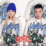 New cross-border HELL trendy high-quality vintage distressed T-shirt, loose fit printed short-sleeve T-shirt, unisex style for couples