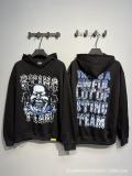Cross-border American style new English letter print autumn and winter high street trendy loose casual unisex pure cotton hooded sweatshirt