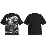 25ss cross-border foreign trade HELLSTAR American style trendy brand high street hip-hop loose casual short-sleeve T-shirt unisex