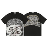 26ss Cross-Border Foreign Trade Mixed Emotion American Fashion Brand New Short-Sleeve Angel Rhinestone Loose T-Shirt for Men