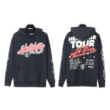 25ss high-quality Hellstar trendy high street washed distressed loose hoodie sweatshirt and pants unisex set