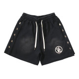 Cross-border American fashion Hellstar series new high-quality terry casual shorts with drawstring, unisex