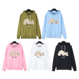 Cross-border foreign trade Palm Angels decapitated bear embroidered terry high street retro hooded sweatshirt for couples