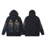 25ss cross-border American fashion Who decides war new American high street embroidered full-floral jacket PU leather jacket for men