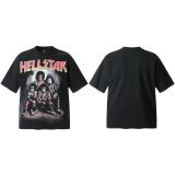 25ss cross-border American streetwear brand HELLSTAR full-print vintage hip-hop loose casual short-sleeve T-shirt for men and women