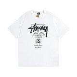Original brand spring/summer new trendy brand STU classic cruiser print letter unisex short-sleeve shirt available for dropshipping