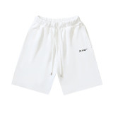 High-quality OFF-WHITE American streetwear brand brushed graffiti arrow shorts, summer casual shorts for men and women