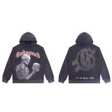 25ss foreign trade godspeed autumn and winter new trendy street style direct-print washed vintage hip-hop hoodie sweatshirt