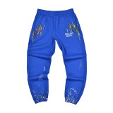 25ss European and American trendy brand GALLERY DEPT hand-painted splatter ink graffiti print patchwork pure cotton sweatpants casual trousers