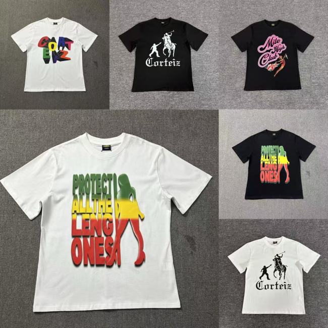 American streetwear brand Corteizz series, bomb print short-sleeve shirt, high street European and American style, casual hip-hop for men and women