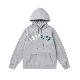 Trapstar's new rainbow gradient letter tiger head embroidery unisex hooded sports sweatshirt and jogger pants set