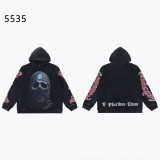 25 Cross-border Trendy American Retro God Classic Print Hooded Sweatshirt for Men and Women, Pure Cotton, High Quality, Loose Fit