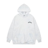 Cross-border European and American trendy brand sp5 hip-hop singer spider web foam print unisex autumn and winter fleece-lined sweatshirt and pants