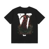 VLONE FOG short-sleeve Grim Reaper limited edition large V high street T-shirt, loose fit, printed, American style, JUICE WRLD collaboration tee