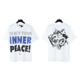25ss Cross-Border Foreign Trade Hellstar American Trend High Street Retro Print Summer Loose Short-Sleeve T-Shirt Unisex