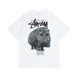 Original brand spring/summer new trendy brand STU classic cruiser print letter unisex short-sleeve shirt available for dropshipping
