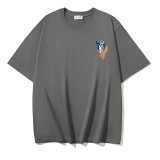 25ss high-quality OFF OW trendy high street arrow print summer short-sleeve casual loose T-shirt for men and women couples