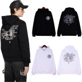 AMIRI American fashion brand washed casual logo embroidered hoodie with lettering, loose fit, unisex