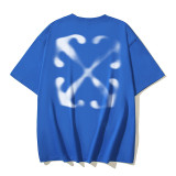 25ss high-quality OFF OW trendy high street arrow print summer short-sleeve casual loose T-shirt for men and women couples