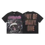 New Summer Arrival: GOD Fashion High Street Vintage Washed Distressed Short Sleeve Rock Band Print Loose Fit T-Shirt