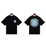 European and American trendy brand AMIRI series tie-dye micro-logo washed retro casual short-sleeve T-shirt, unisex