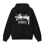 Cross-border trendy brand city exclusive zip-up hooded sweatshirt, autumn and winter loose-fit hoodie for men and women, jacket STU West