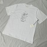Cross-border foreign trade Aime classic letter print landmark building round neck loose-fitting unisex couple short-sleeve T-shirt trendy