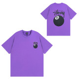 Summer short-sleeve Stus heavy-duty long-sleeve with correct lettering, high-quality American streetwear brand for couples