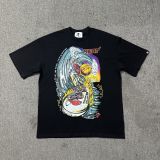 American high street niche fashion brand summer new skull figure basketball print retro loose round neck short sleeve T-shirt