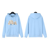 Cross-border foreign trade Palm Angels decapitated bear embroidered terry high street retro hooded sweatshirt for couples