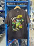 High-quality SAINT MICHAEL ICON washed and distressed short-sleeve vintage print T-shirt, unisex style