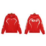 [Hell Series] Trendy High Street Hell Star Distressed Worker Head Print Casual Hoodie