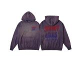 American retro SAINT MICHAEL ICON trendy brand short-sleeve distressed hoodie for men and women, casual vintage sweatshirt