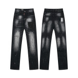 Cross-border foreign trade DSQUARED2 European and American trendy brand slim-fit skinny jeans with washed-out and distressed details for men