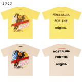 26ss Cross-Border Foreign Trade RRR123 CVA American Style Trendy Streetwear Vintage Washed Loose Short-Sleeve T-Shirt for Men