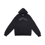 25ss cross-border foreign trade Sp555der American-style trendy brand foam letter full rhinestone hoodie sweatshirt and pants for men and women