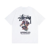 Original brand spring/summer new trendy brand STU classic cruiser print letter unisex short-sleeve shirt available for dropshipping