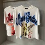 Cross-border foreign trade MIXED EMOTION American fashion brand Angel high street rhinestone bat sleeve loose short-sleeve T-shirt for men